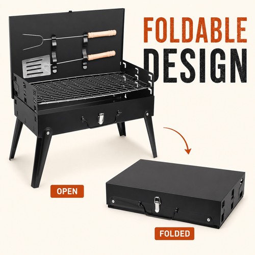 Portable folding charcoal - folding,