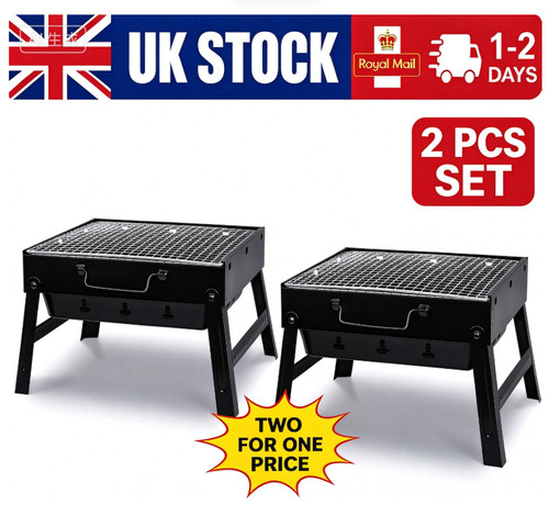 2pcs portable folding charcoal - 2pcs,