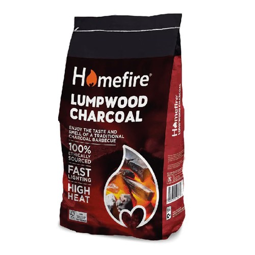Homefire lumpwood charcoal 4kg - charcoal,