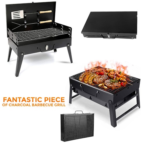 Portable folding charcoal bbq - portable,