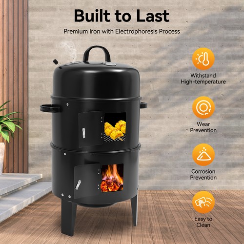 Charcoal bbq meat grill - bbq, smoker