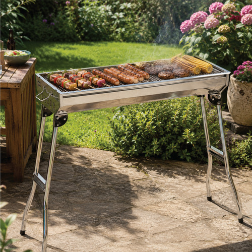 Folding bbq charcoal barbecue - folding,
