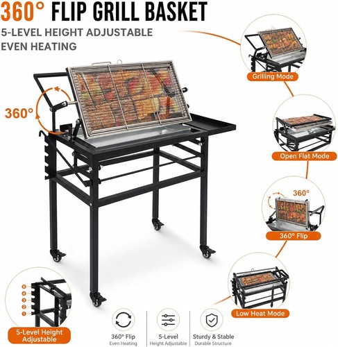 Charcoal bbq flip grill - bbq,